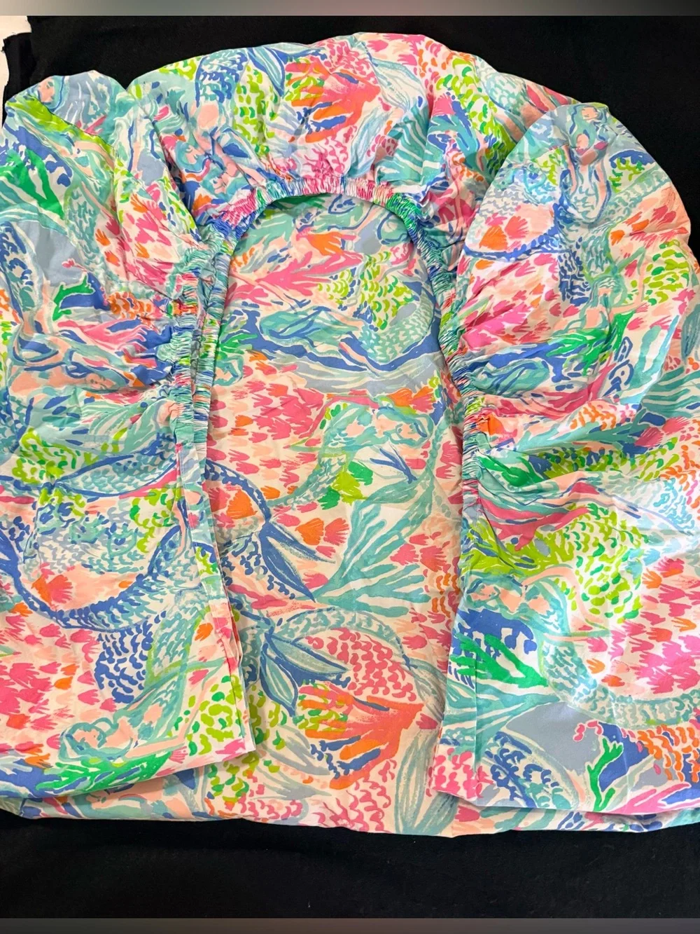 Lilly Pulitzer/Pottery Barn Kid fitted baby crib sheets 2). 100% org. Cotton